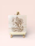 Shiva Trishul Wooden Frame