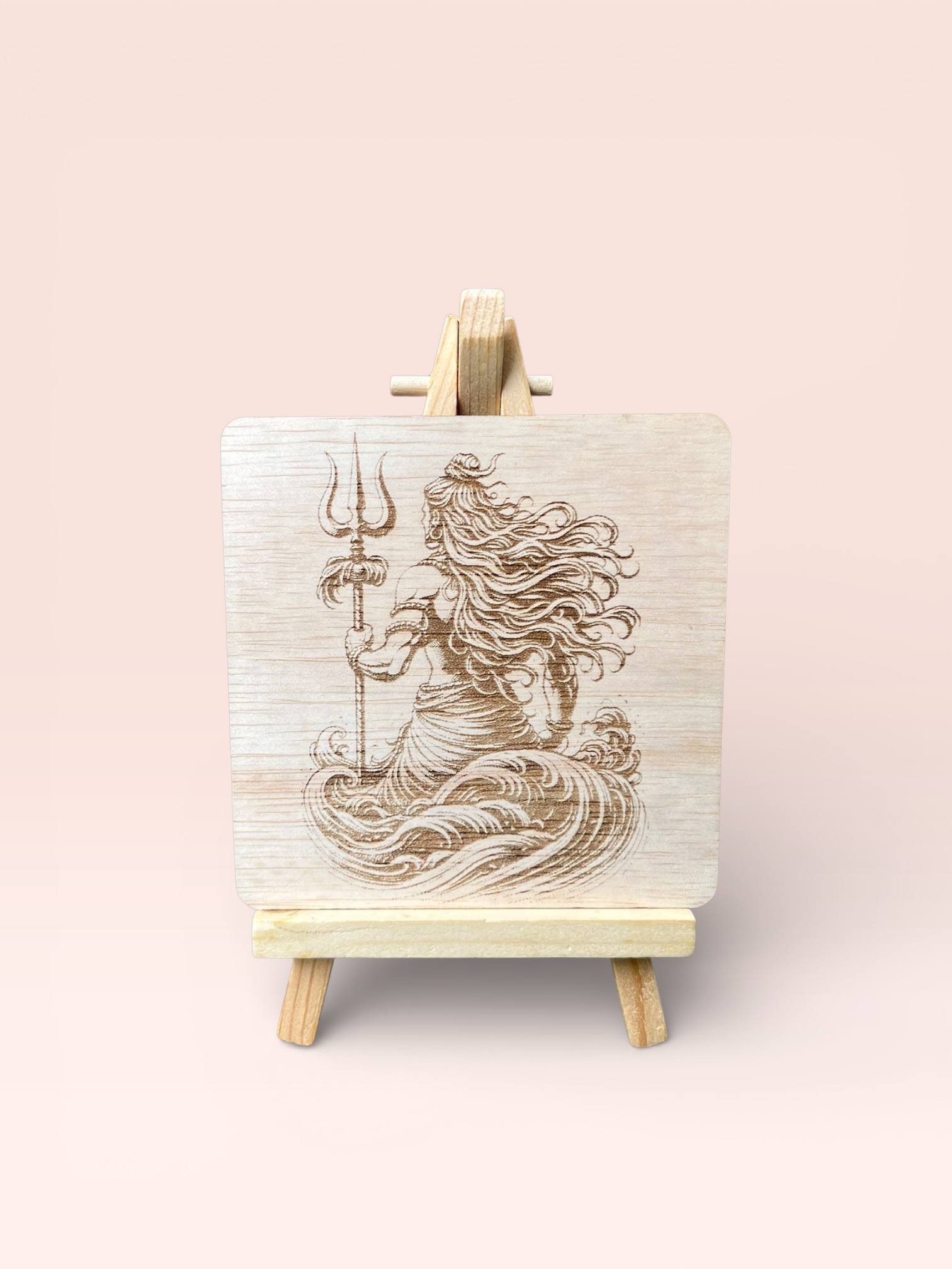 Shiva Trishul Wooden Frame
