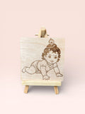 Baby Krishna Wooden Frame