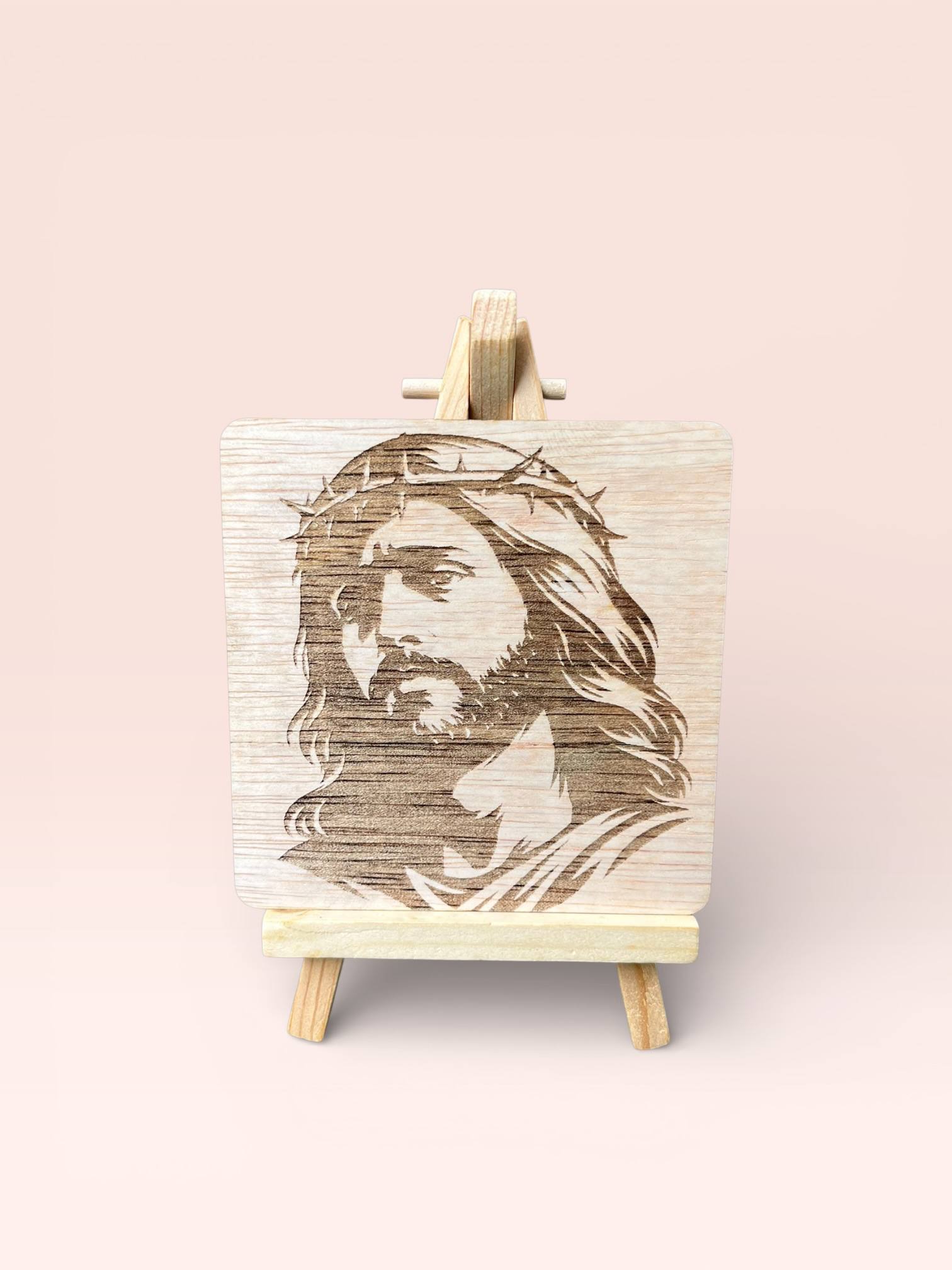 Jesus Crown of Thorns Wooden Frame