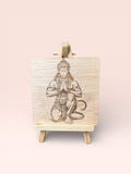 Hanuman Praying Wooden Frame