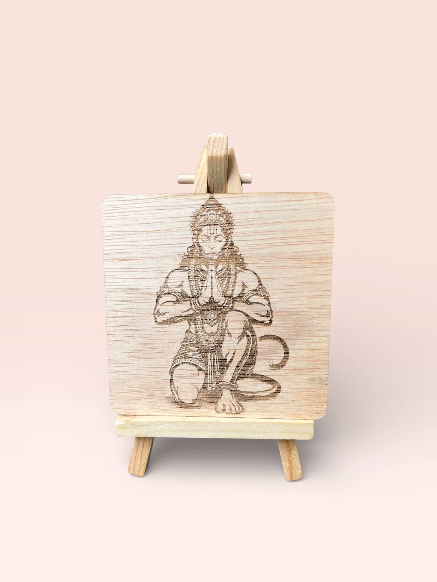 Hanuman Praying Wooden Frame