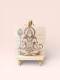Hanuman Meditation Wooden Frame