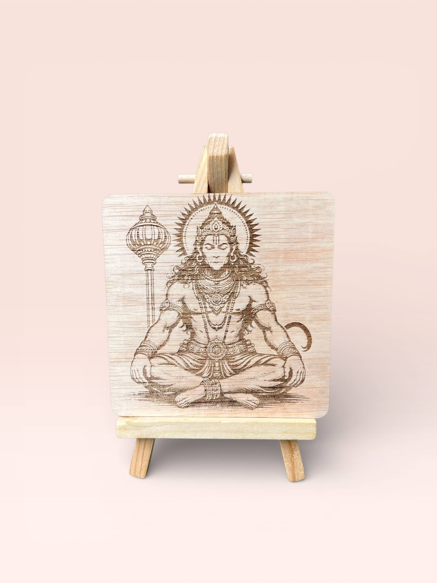 Hanuman Meditation Wooden Frame